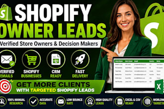 build verified shopify store owner leads with email list for outreach