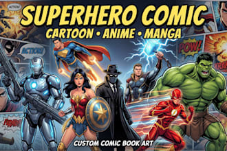 draw your story into comic cartoon anime manga children  christian illustration