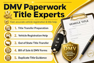 organize dmv paperwork vehicle registration and title transfer