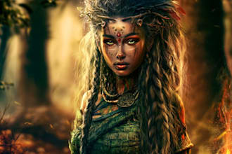 create fantasy character portrait art