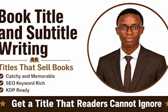write a catchy book title and subtitle for your nonfiction or fiction book