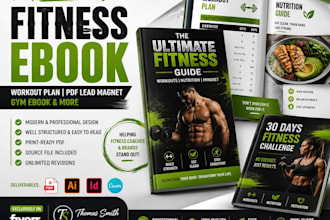 fitness ebook, workout plan, PDF lead magnet and gym ebook