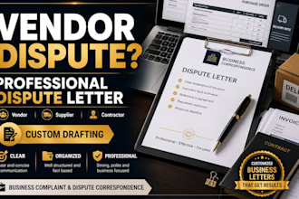 draft a professional vendor, supplier or contractor dispute letter