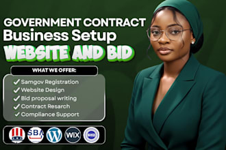 design government contract website, business website, contractor website