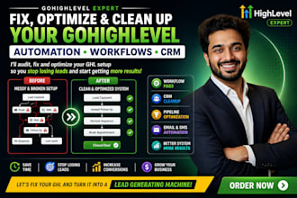 audit, fix, and optimize your gohighlevel CRM and automations