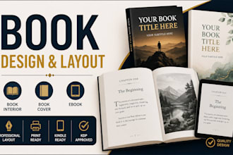 design layout book interior, book cover, and ebook