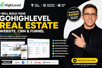 create go high level real estate website ghl realtor crm highlevel funnel