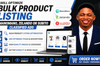 optimize bulk product listing manomano, zelando, or subito classified ads