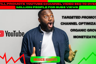 promote USA youtube music video to gain 1 million views organic million views