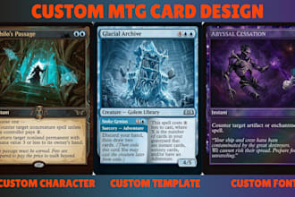 create custom mtg card design tcg card art commander alter art card anime tokens