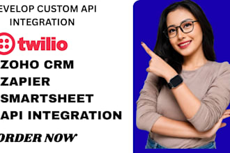 develop custom integration twillo zoho crm with twillo sms zapier integration