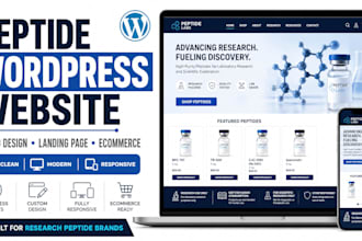 design a modern peptide website with wordpress