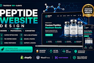 design a modern peptide website with wordpress