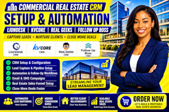 setup commercial real estate crm liondesk kvcore real geeks follow up boss crm