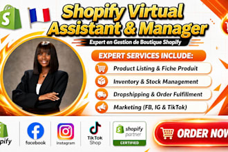 be your shopify store manager shopify virtual assistant for shopify sales
