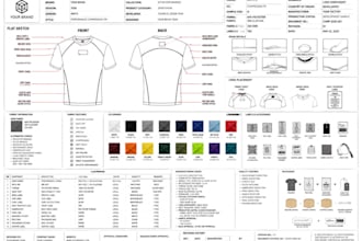 create gym tshirt, compression shirt tech pack with fashion flat for production