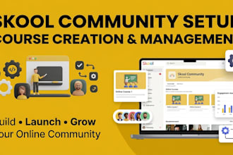 setup skool community setup skool course creation skool online community manager