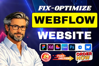 fix, redesign, optimize webflow website bugs, responsiveness, webflow cms, SEO