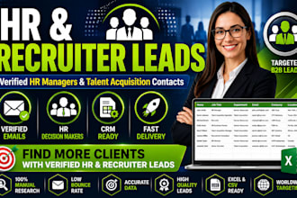build recruiter HR manager and talent acquisition leads with emails