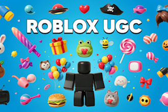 create custom roblox ugc accessories, wearables, hair and 3d models