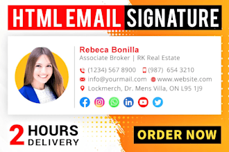 do professional business HTML clickable email signature for gmail outlook apple