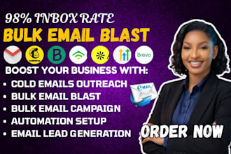 do bulk email marketing, email blast, cold email campaign and SMTP setup