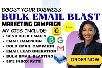 do bulk email marketing, email blast, cold email campaign and SMTP setup