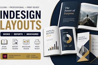create clean print ready indesign layouts for books, reports, and brochures
