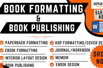 book formatting paperback ebook formatting interior layout design bookpublishing