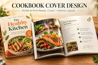 produce self publishing book typography and cookbook designs for interactive pdf