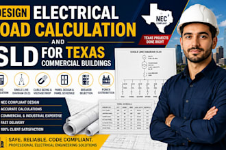 design electrical load calculation and sld for texas commercial buildings