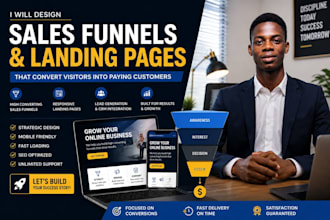 design a high converting landing page and sales funnel