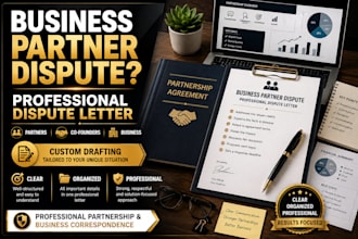draft a professional business partnership or partner dispute letter
