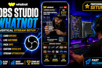 setup obs studio for whatnot vertical streaming