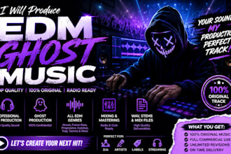 produce professional edm ghost tracks for djs artists and labels