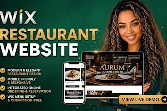 build wix restaurant website design online food ordering catering table booking
