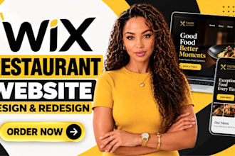 build wix restaurant website design online food ordering catering table booking
