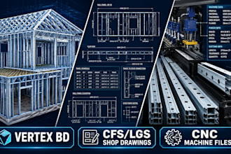 create vertex bd cfs lgs shop drawings and cnc machine files