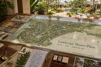 design landscape master plans for resorts, parks and residential site