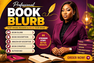 write a compelling book blurb book description amazon KDP copy