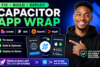 fix build capacitor wrap lovable bolt base44 replit app to app store play store