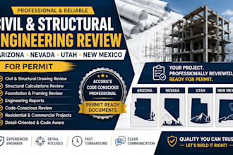 civil structural engineering review in arizona nevada utah new mexico for permit