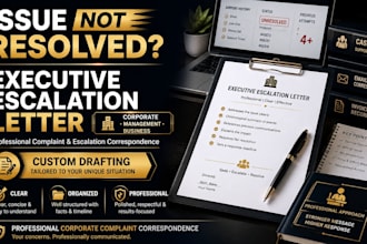 draft a professional executive complaint or corporate escalation letter