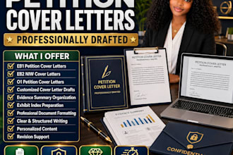 draft eb1 eb2 niw o1 petition cover letter professionally