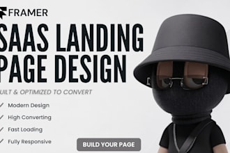 framer saas landing page, startup website design with animations and framer cms