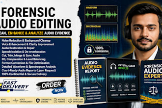 do forensic audio, audio editing, audio cleanup, research analysis