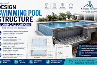 do the structural design and drafting of swimming pool