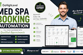 setup a gohighlevel appointment booking system for ghl med spas