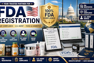 handle fda registration fsvp compliance and US agent for food cosmetics