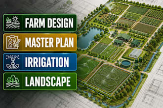 farm landscape design agricultural layout master plan irrigation outdoor